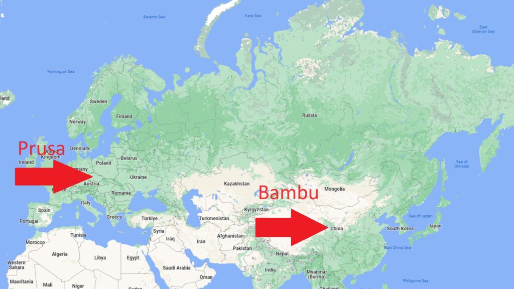 Bambu VS Prusa Manufacturing Location