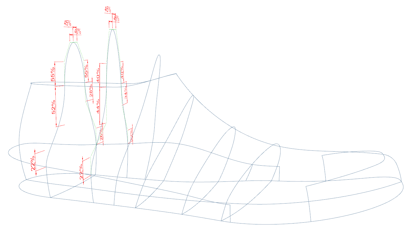 Editting Multiple Shoe Last Curves at a Time