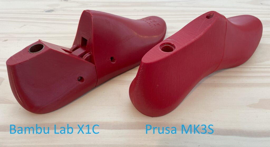 Bambu Lab Prusa 3D Print Quality Comparison for Shoemakers