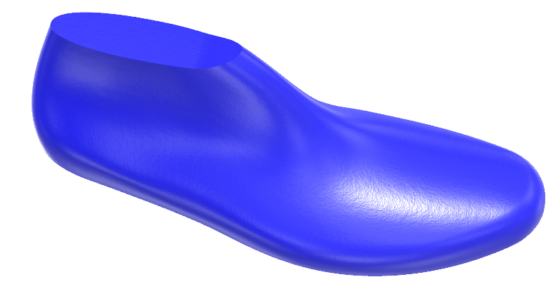 shoe last on which fitting trial mockup shoe models can be designed