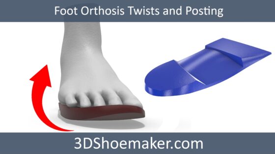 Foot orthosis twists and posting