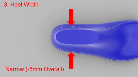 Shoe Last Fit Customization Heel Width