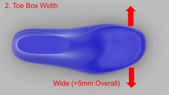 Shoe Last Fit Customization Toe Box Width