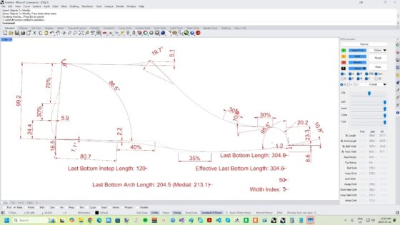 Shoe Last Fit Customization in 3DShoemaker for Rhino