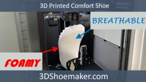 3D Printed Comfort Shoe with Foamy Breathable Upper