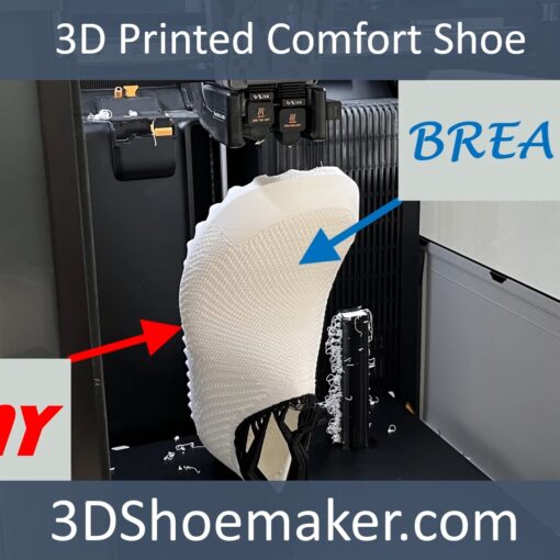 3D Printed Comfort Shoe with Foamy Breathable Upper