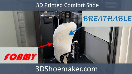 3D Printed Comfort Shoes with Breathable Upper