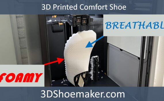 3D Printed Comfort Shoe with Foamy Breathable Upper