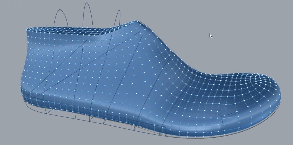 Designing and Customizing 3D Printed Shoe Models subd edit points