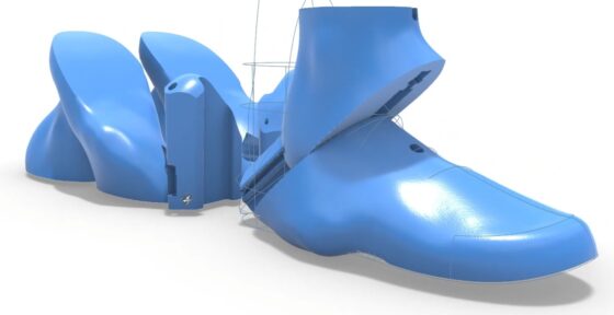 3D Printable shoe last joints designed in Vacuum formed shoe last