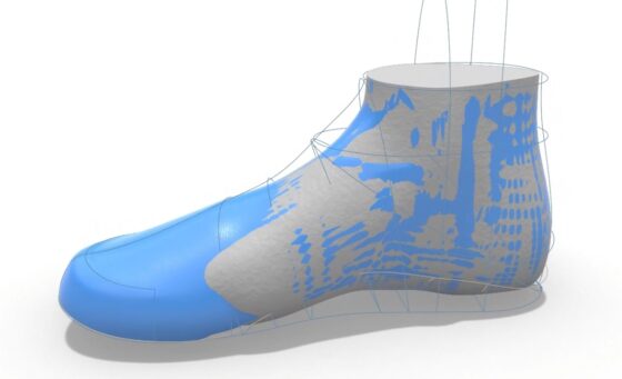 Vacuum Shoe Last to foot model Digitally