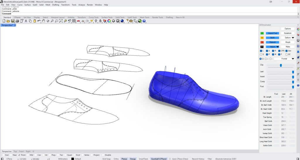 Designing and Flattening Pattern Layouts with the 3DShoemaker Design Software