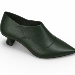 Women's medium heel dress pump with louise heel made on custom shoe last