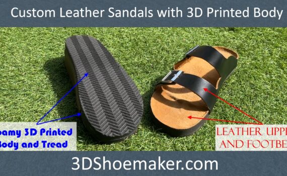 Custom Leather Sandals with 3D Printed Body