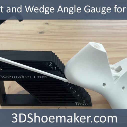Heel Height and Wedge Angle Gauge for Measuring Shoe Lasts