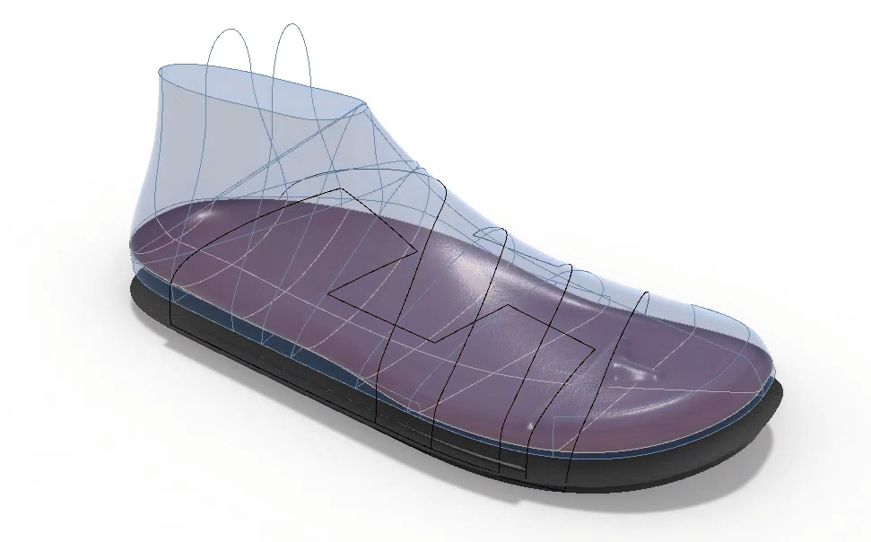 Parametric 3D Printable Sandal for 3DShoeamaker plugin for rhino